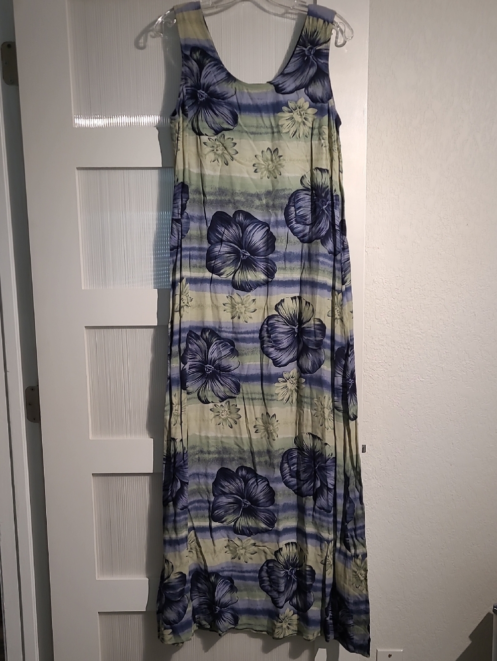 Tommy Bahama Blue & Cream Floral Maxi Dress